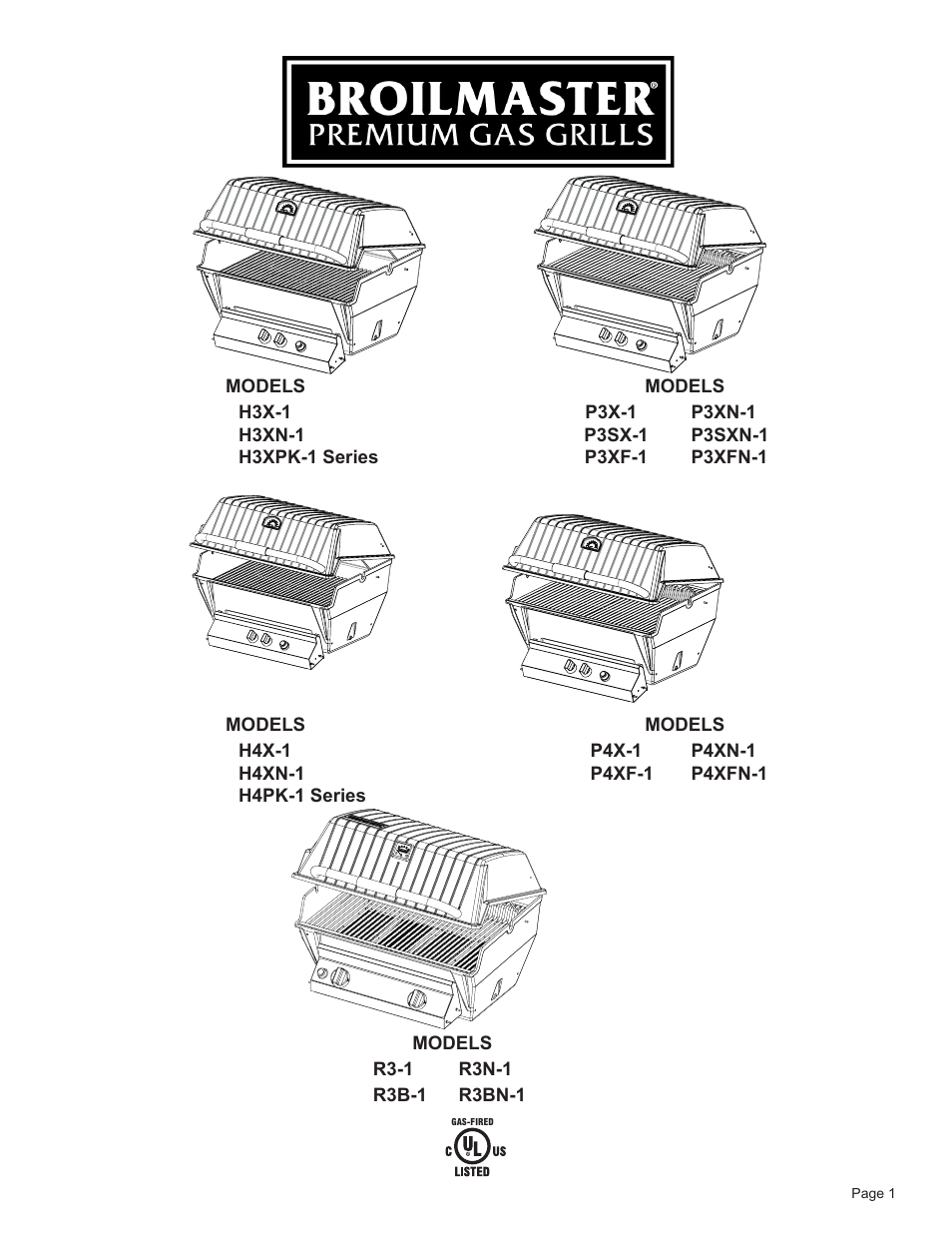 Broilmaster P4XF-1 User Manual | 56 pages