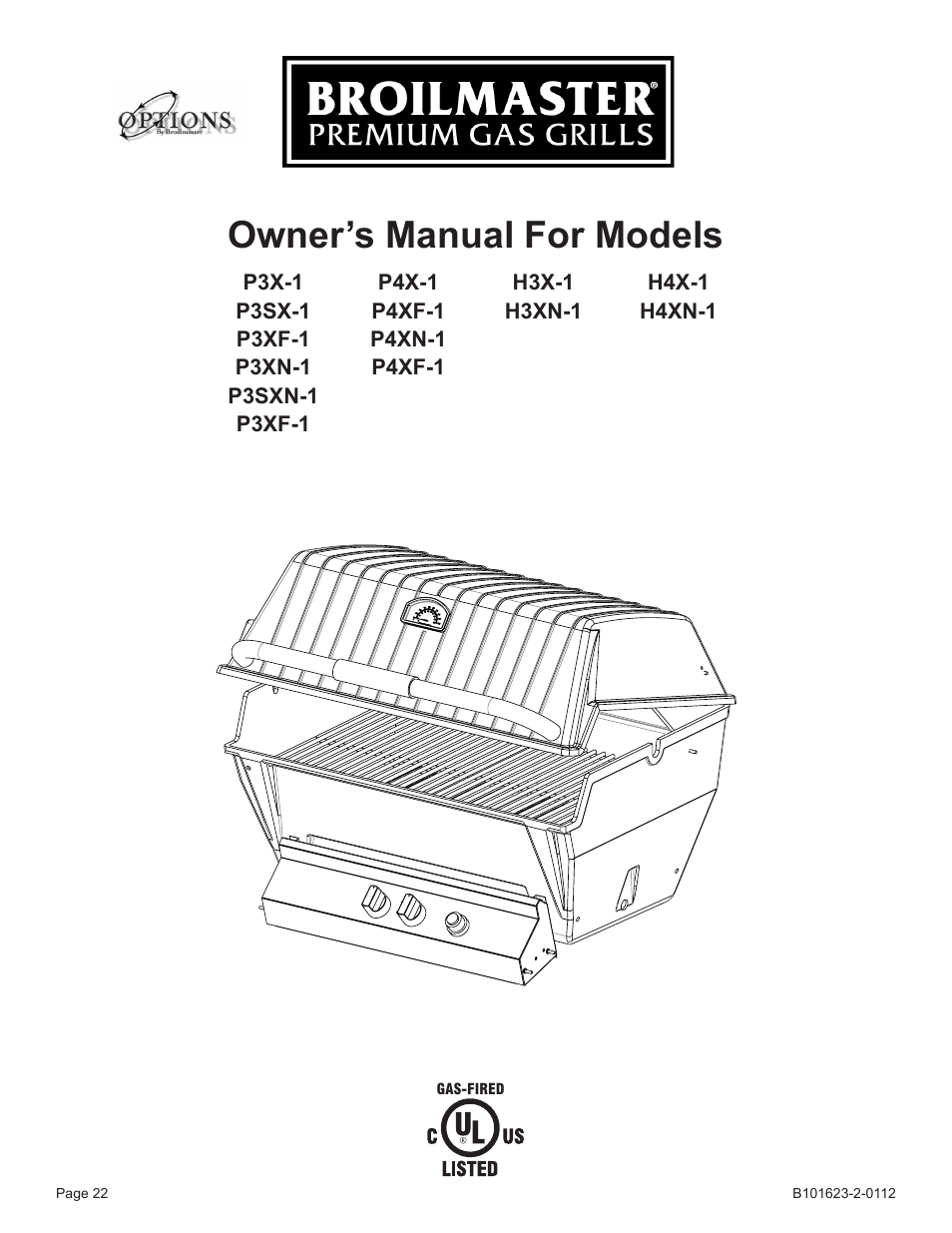 Owner’s manual for models | Broilmaster P4XF-1 User Manual | Page 22 / 56