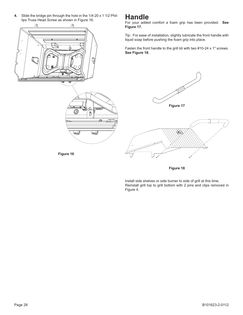 Handle | Broilmaster P4XF-1 User Manual | Page 28 / 56