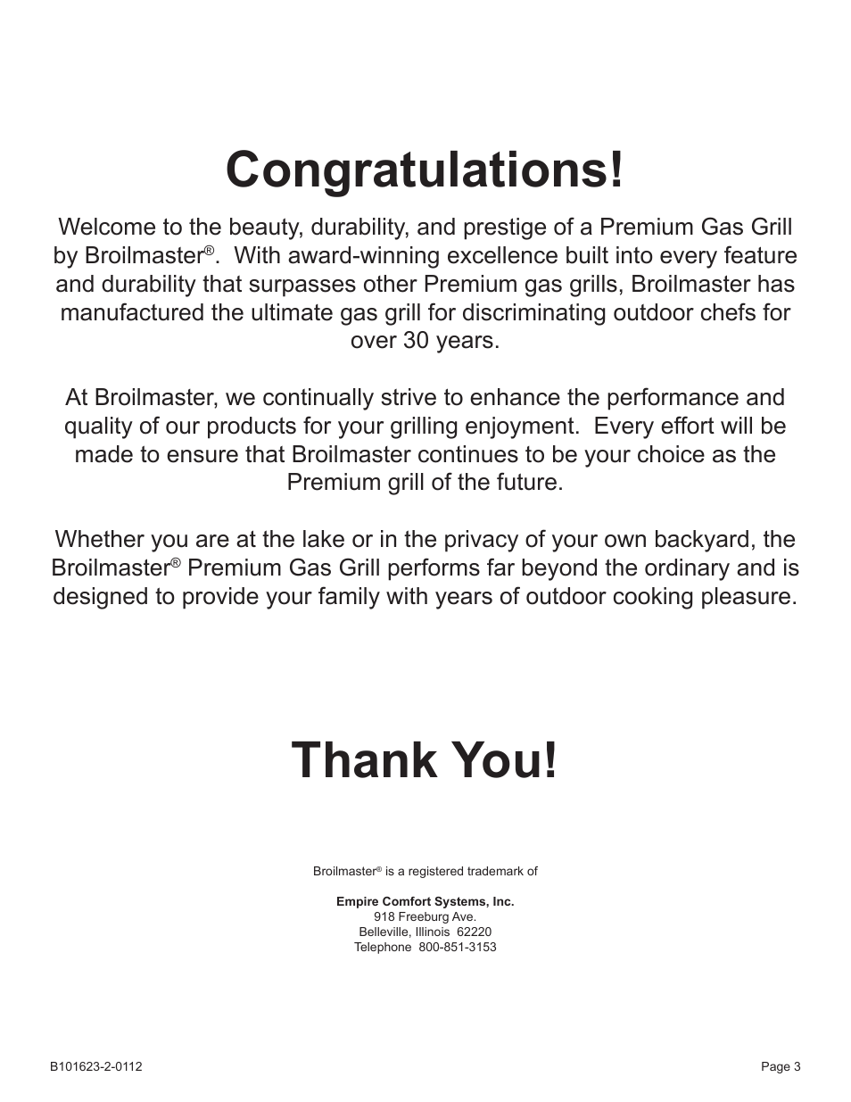 Broilmaster P4XF-1 User Manual | Page 3 / 56