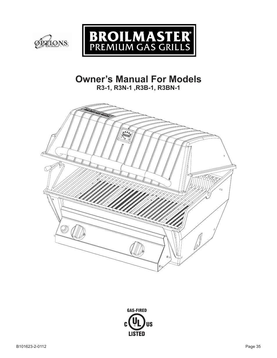 Owner’s manual for models | Broilmaster P4XF-1 User Manual | Page 35 / 56