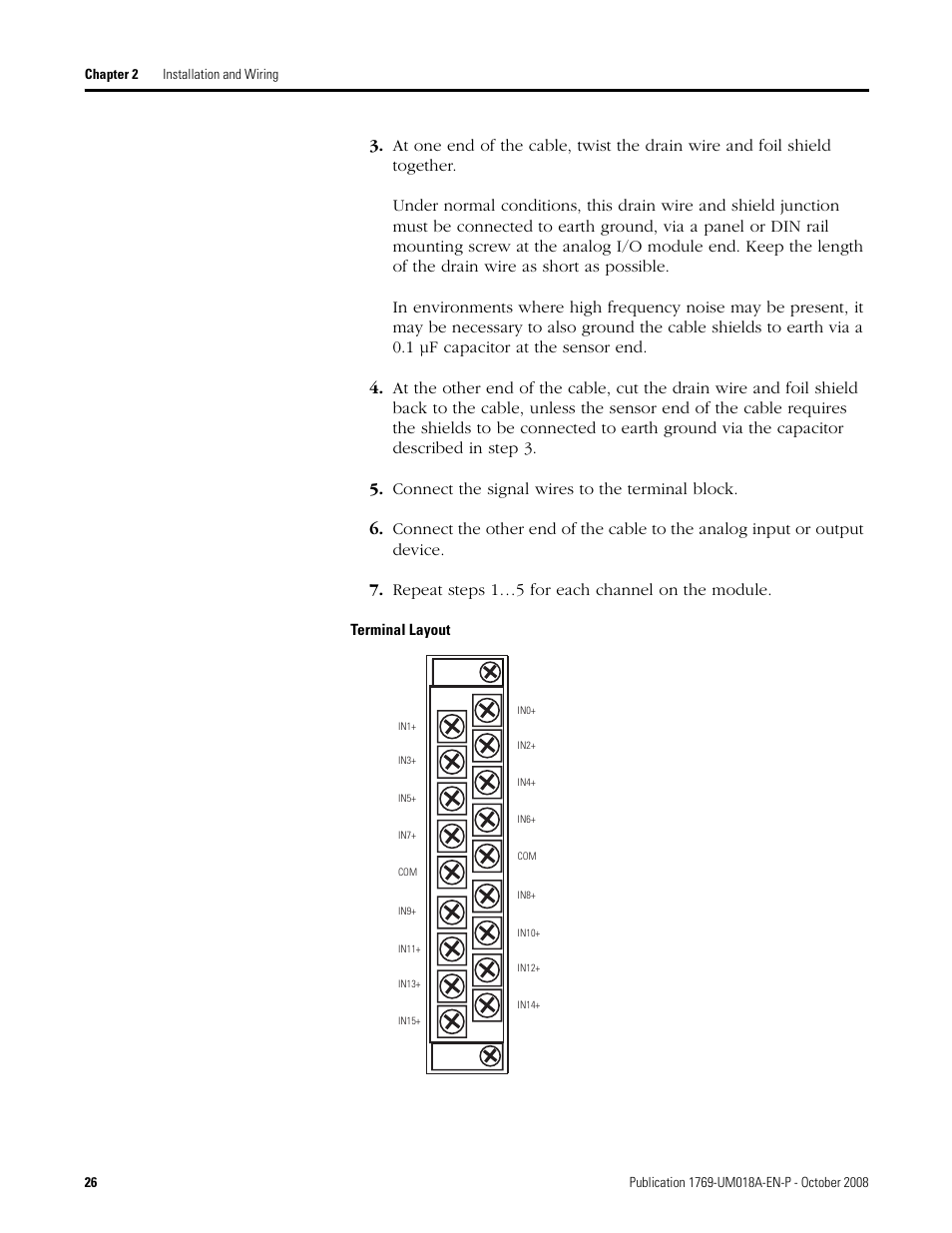 Rockwell Automation 1769-IF16V Compact High Density Analog Input Modules User Manual | Page 26 / 84