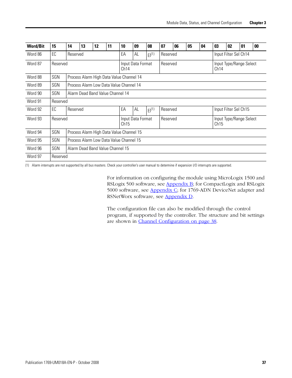 Rockwell Automation 1769-IF16V Compact High Density Analog Input Modules User Manual | Page 37 / 84