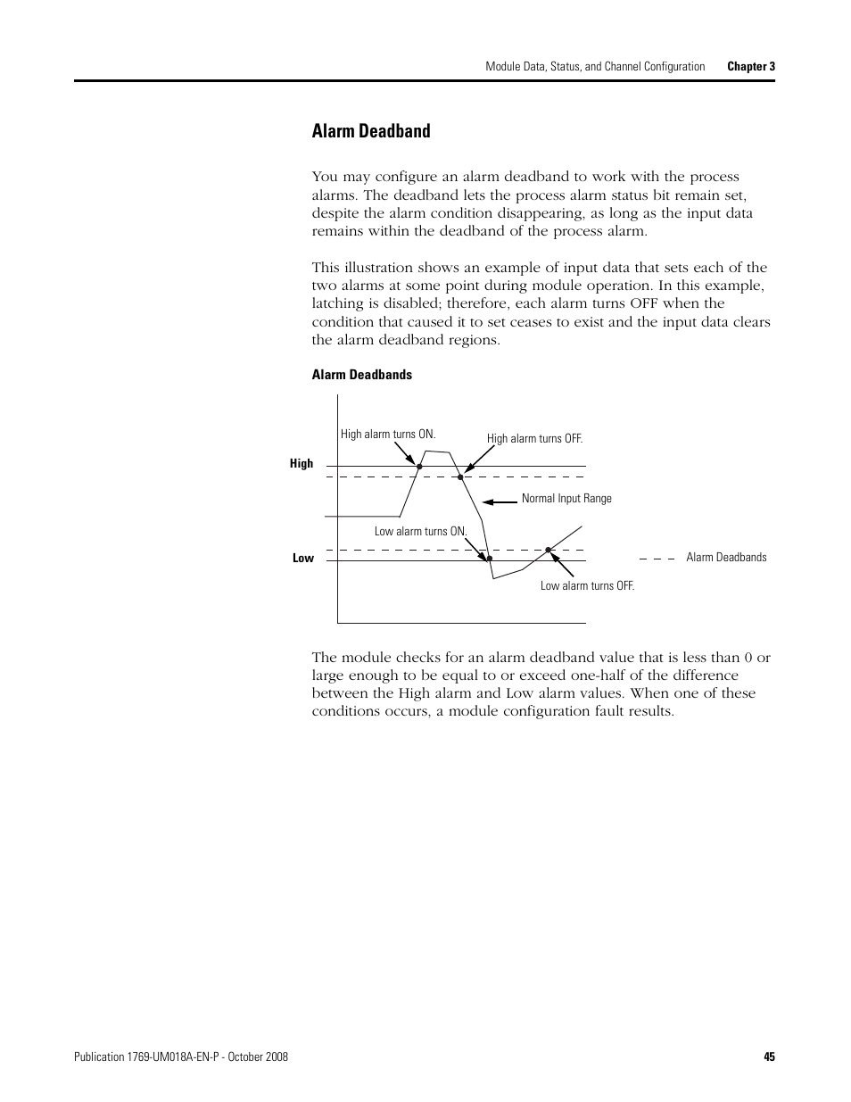 Alarm deadband | Rockwell Automation 1769-IF16V Compact High Density Analog Input Modules User Manual | Page 45 / 84
