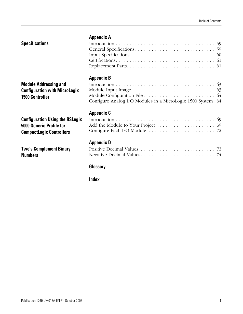 Rockwell Automation 1769-IF16V Compact High Density Analog Input Modules User Manual | Page 5 / 84