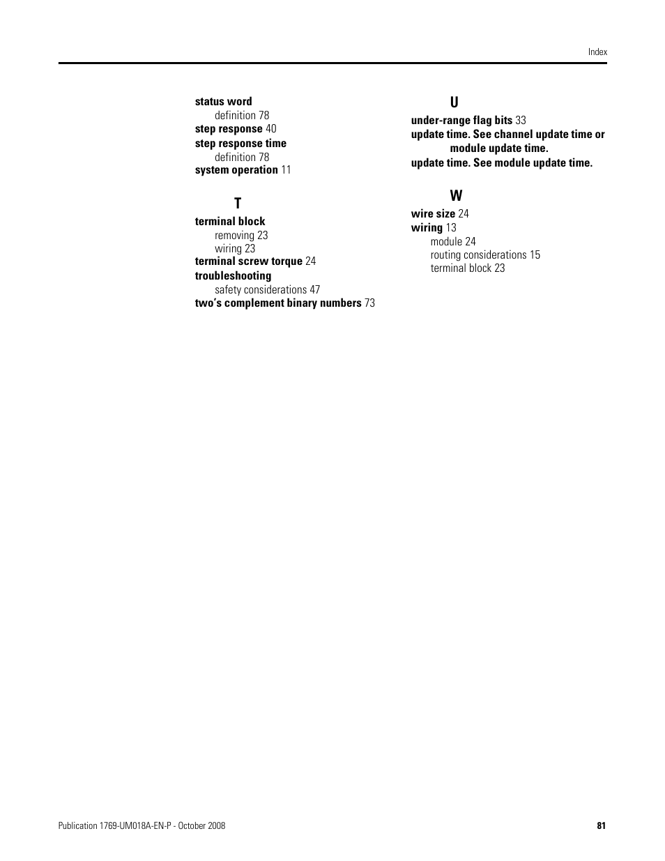 Rockwell Automation 1769-IF16V Compact High Density Analog Input Modules User Manual | Page 81 / 84