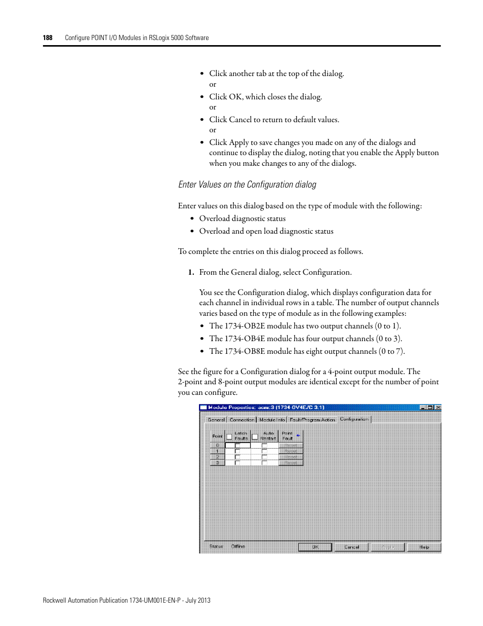 Enter values on the configuration dialog | Rockwell Automation 1734-XXXX POINT I/O Digital and Analog Modules and POINTBlock I/O Modules User Manual | Page 180 / 221