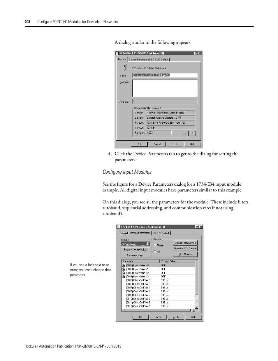 Configure input modules | Rockwell Automation 1734-XXXX POINT I/O Digital and Analog Modules and POINTBlock I/O Modules User Manual | Page 200 / 221
