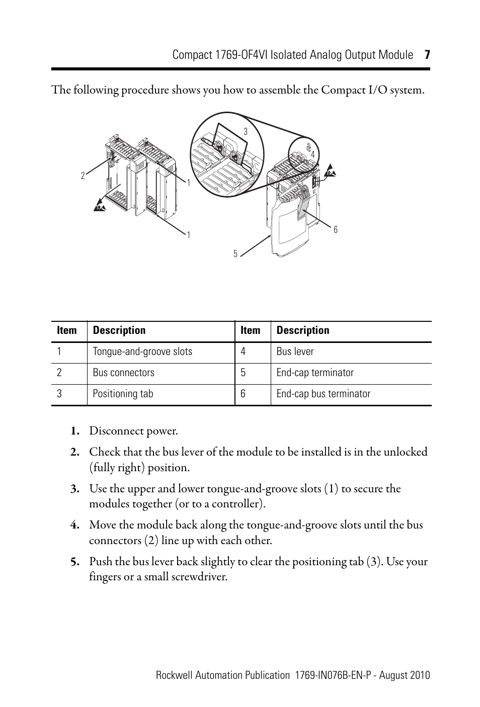 Rockwell Automation 1769-OF4VI CompactLogix Module User Manual | Page 7 / 28