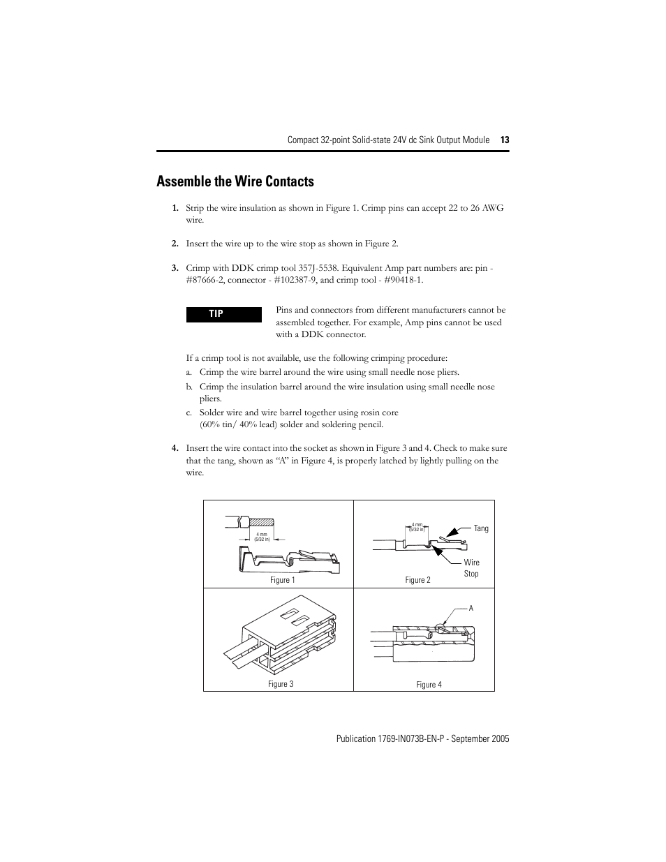 Assemble the wire contacts | Rockwell Automation 1769-OV32T Compact Module User Manual | Page 13 / 24