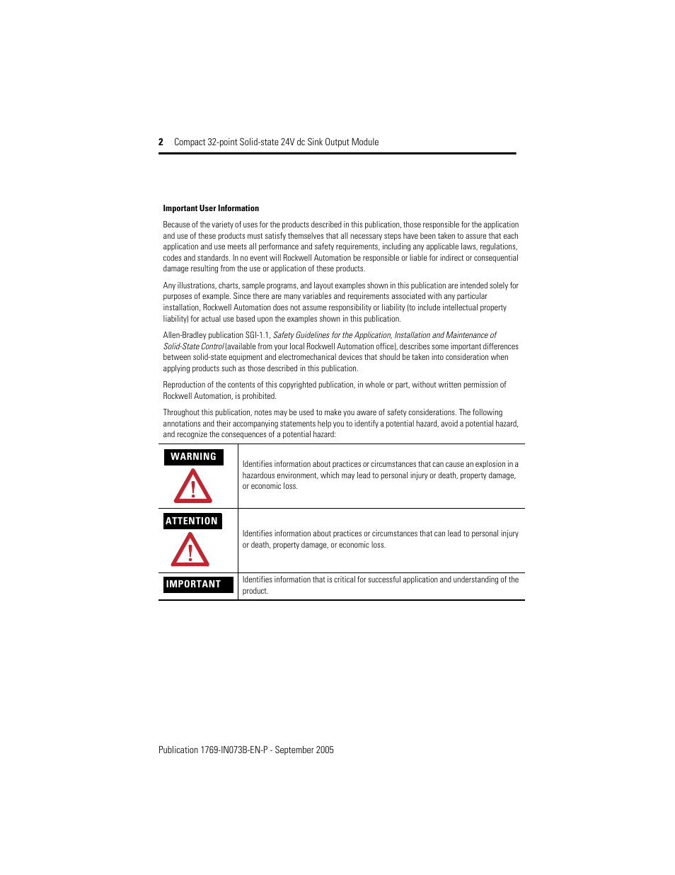 Rockwell Automation 1769-OV32T Compact Module User Manual | Page 2 / 24