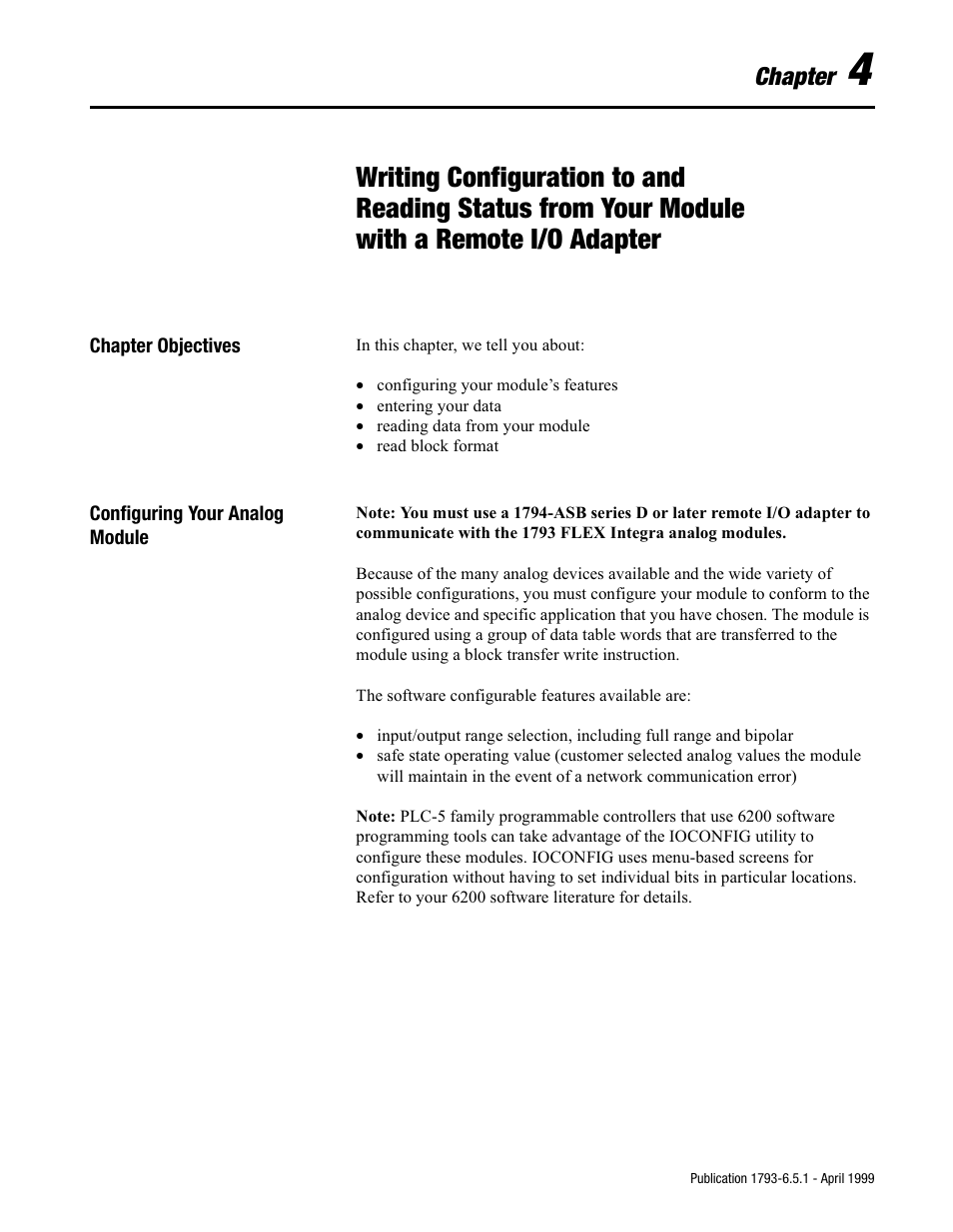 Chapter | Rockwell Automation 1793-OE2S FLEX INTEGRA ANALOG MOD User Manual | Page 29 / 75