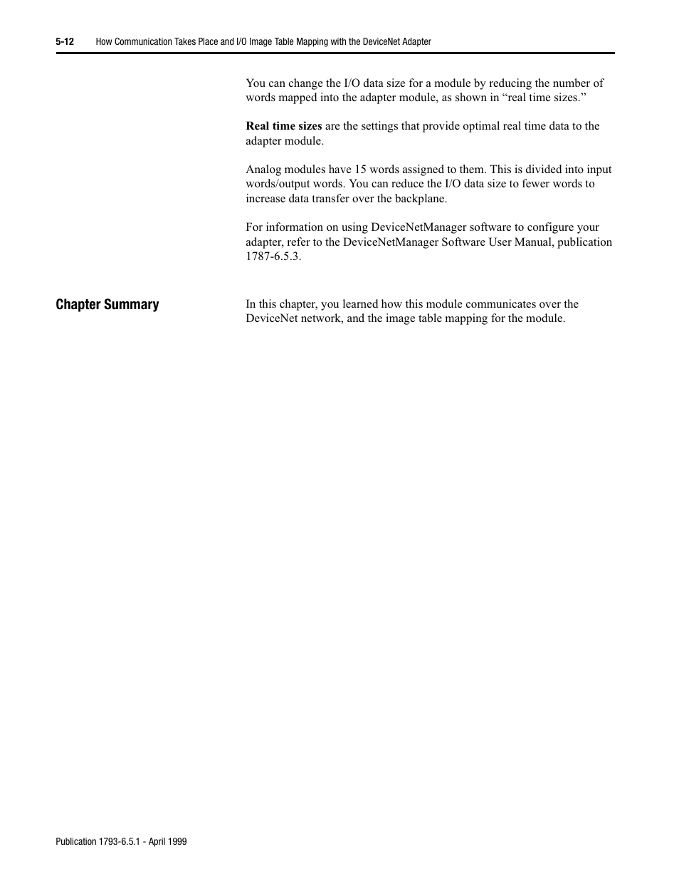 Chapter summary | Rockwell Automation 1793-OE2S FLEX INTEGRA ANALOG MOD User Manual | Page 51 / 75