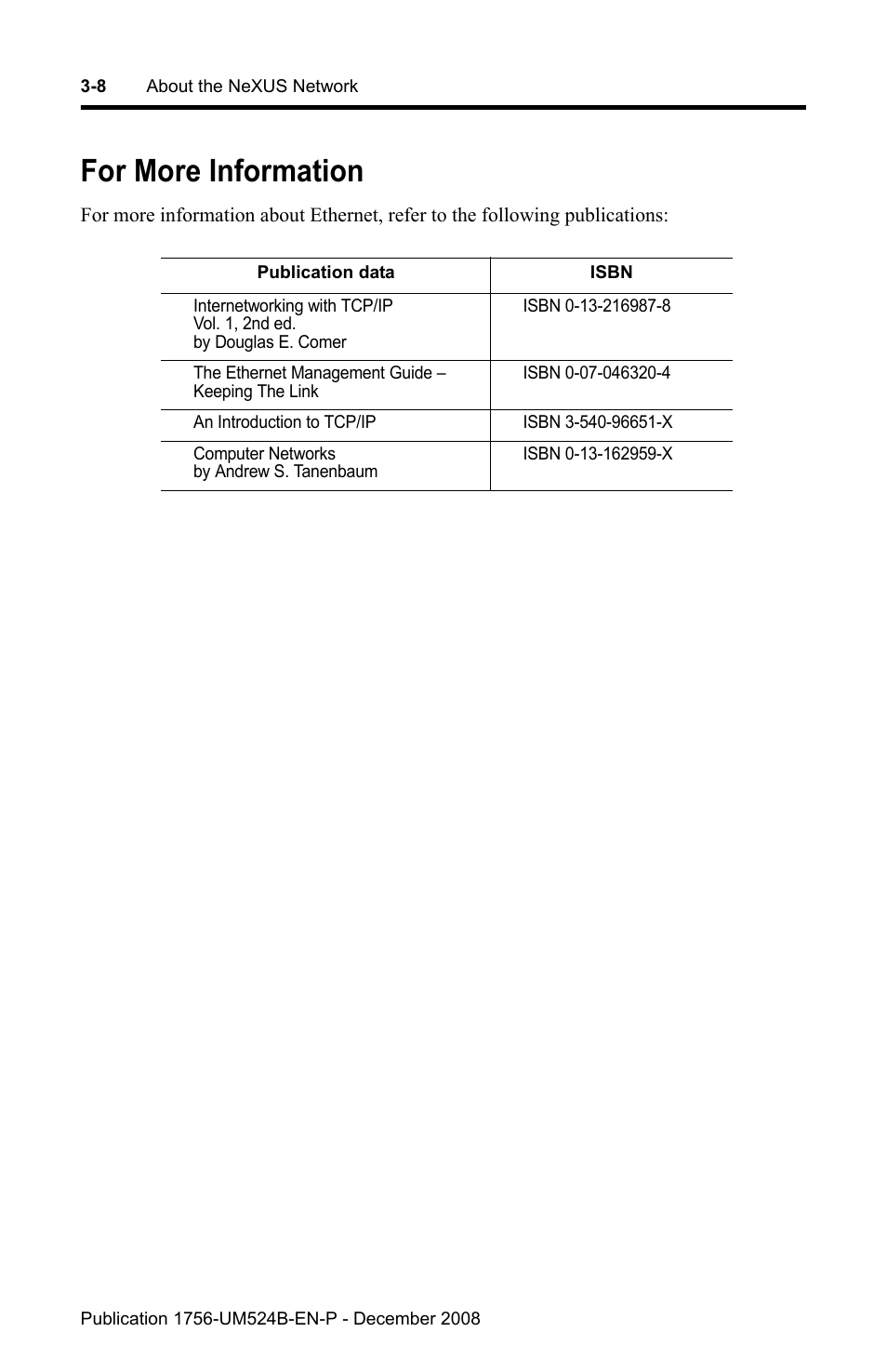 For more information, For more information -8 | Rockwell Automation 1756-NEX Nexus Module  User Manual | Page 34 / 98