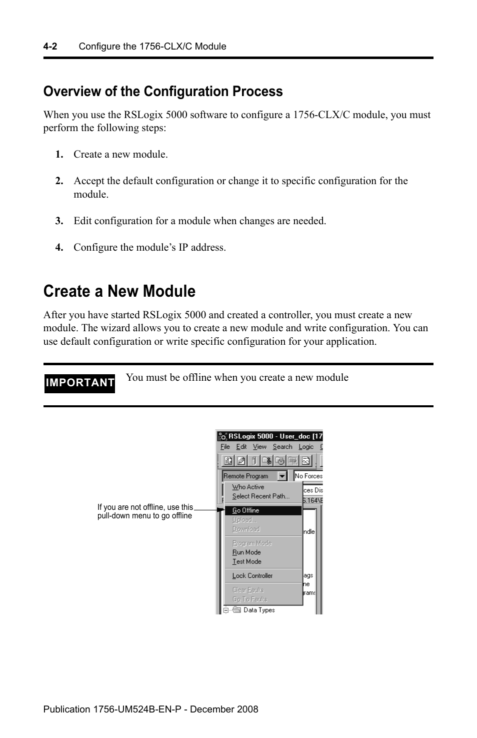 Overview of the configuration process, Create a new module, Overview of the configuration process -2 | Create a new module -2 | Rockwell Automation 1756-NEX Nexus Module  User Manual | Page 36 / 98