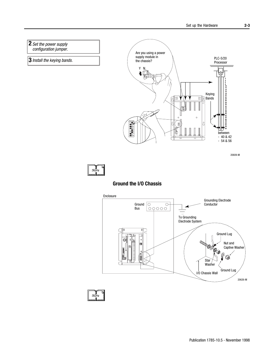 Ground the i/o chassis | Rockwell Automation 1785-Lx0E,D178510.5 QUICK START ETHERNET PLC-9 User Manual | Page 13 / 29