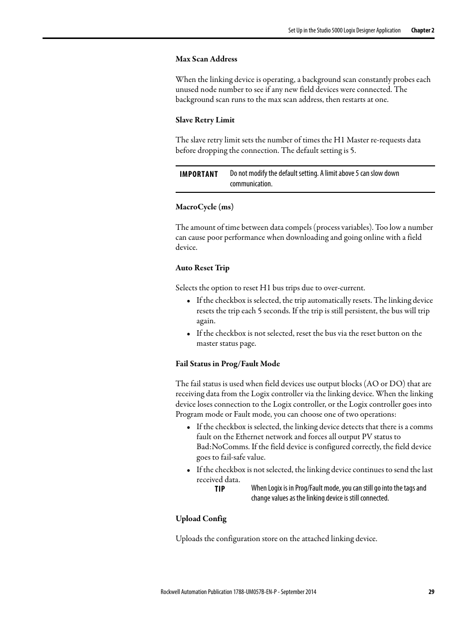 Rockwell Automation 1788-CN2FFR EtherNet/IP and ControlNet to FOUNDATION Fieldbus Linking Device User Manual | Page 31 / 104