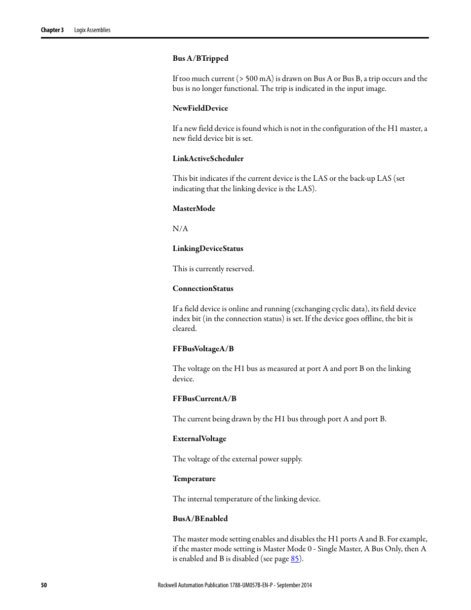 Rockwell Automation 1788-CN2FFR EtherNet/IP and ControlNet to FOUNDATION Fieldbus Linking Device User Manual | Page 52 / 104