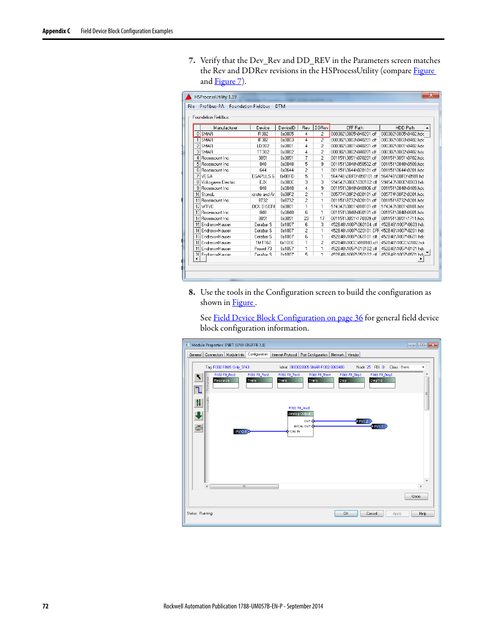 Rockwell Automation 1788-CN2FFR EtherNet/IP and ControlNet to FOUNDATION Fieldbus Linking Device User Manual | Page 74 / 104