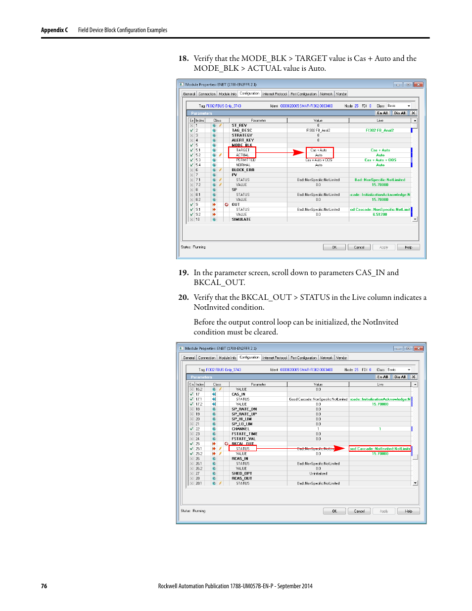 Rockwell Automation 1788-CN2FFR EtherNet/IP and ControlNet to FOUNDATION Fieldbus Linking Device User Manual | Page 78 / 104