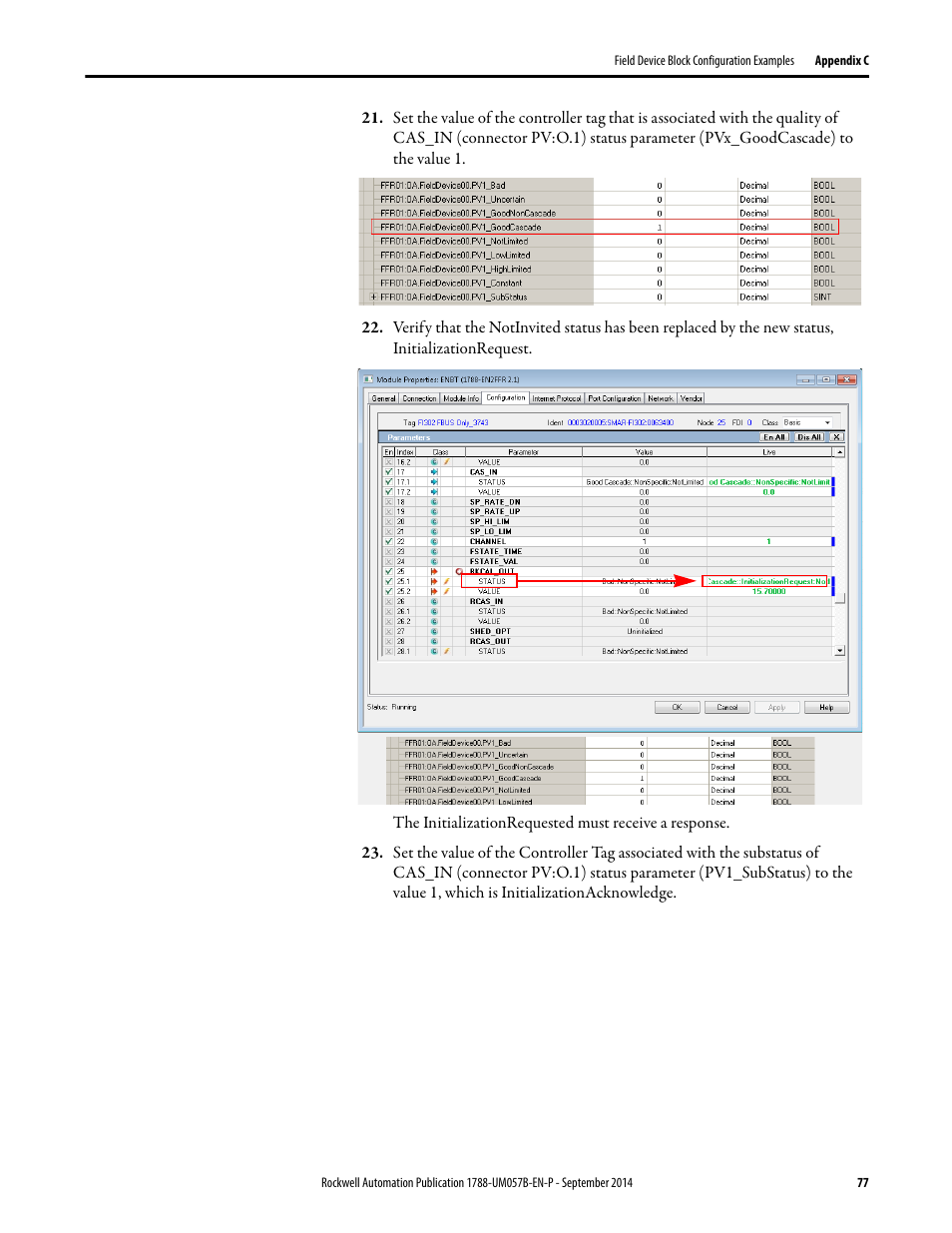 Rockwell Automation 1788-CN2FFR EtherNet/IP and ControlNet to FOUNDATION Fieldbus Linking Device User Manual | Page 79 / 104