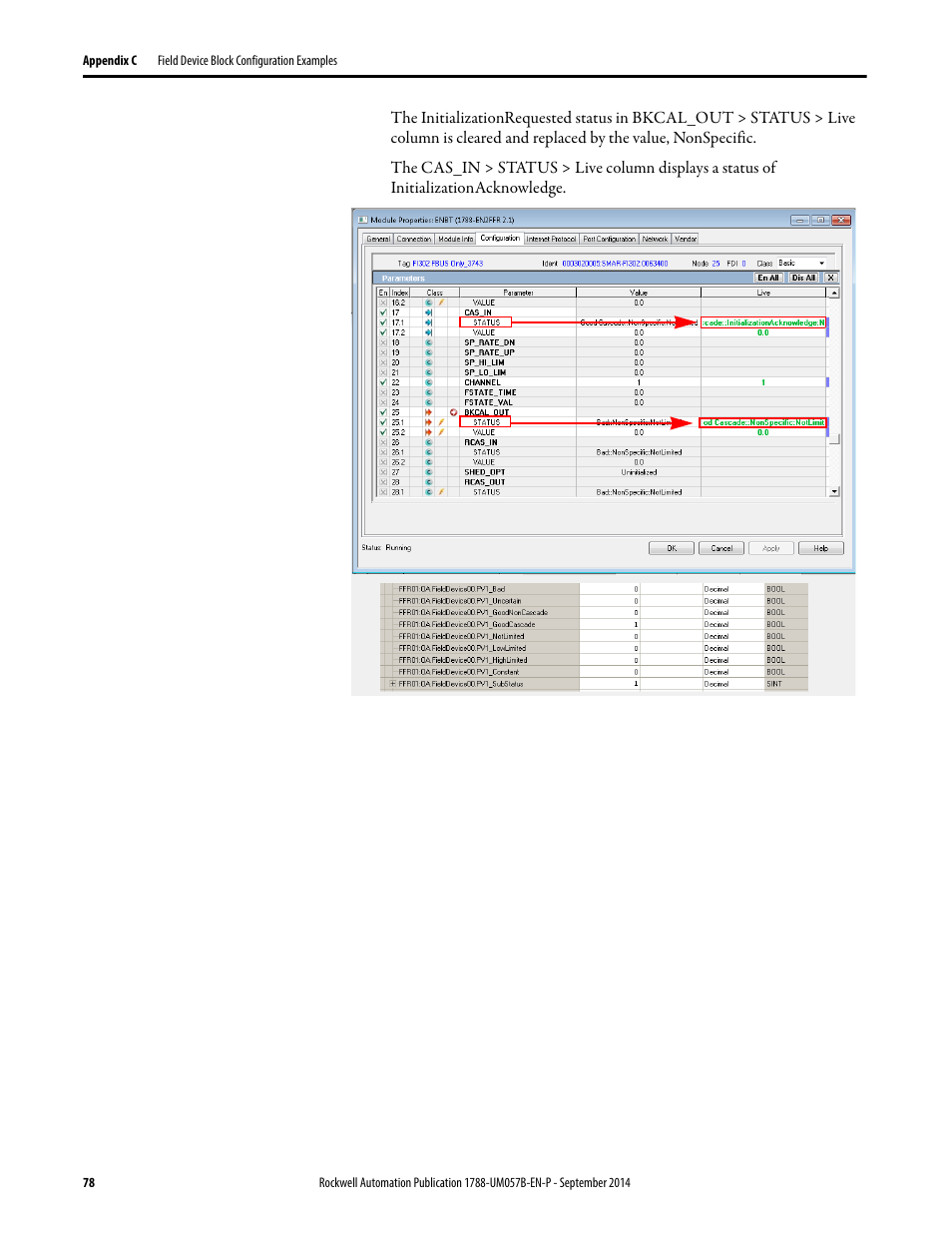 Rockwell Automation 1788-CN2FFR EtherNet/IP and ControlNet to FOUNDATION Fieldbus Linking Device User Manual | Page 80 / 104