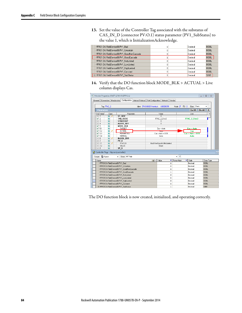 Rockwell Automation 1788-CN2FFR EtherNet/IP and ControlNet to FOUNDATION Fieldbus Linking Device User Manual | Page 86 / 104