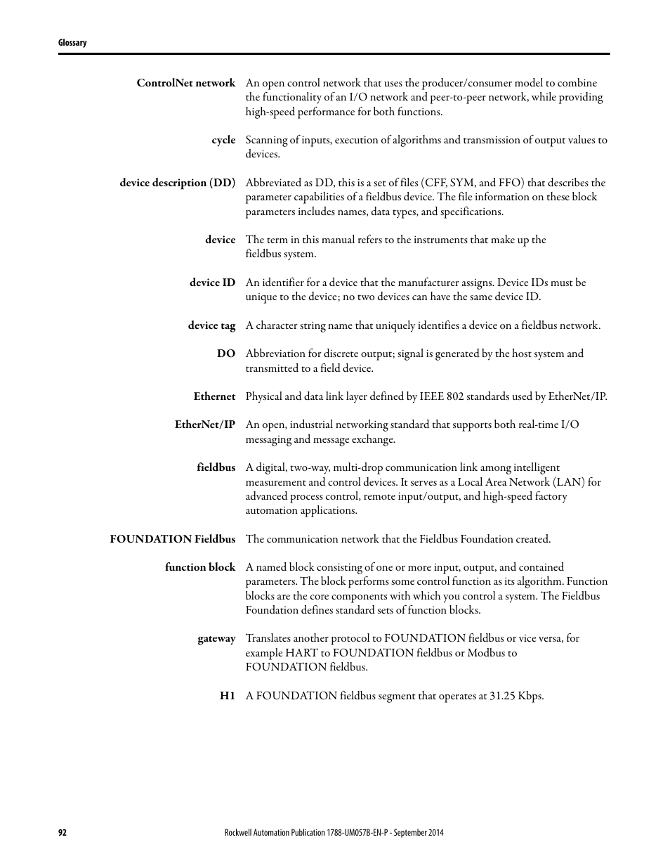 Rockwell Automation 1788-CN2FFR EtherNet/IP and ControlNet to FOUNDATION Fieldbus Linking Device User Manual | Page 94 / 104