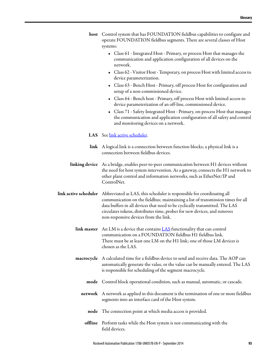 Rockwell Automation 1788-CN2FFR EtherNet/IP and ControlNet to FOUNDATION Fieldbus Linking Device User Manual | Page 95 / 104