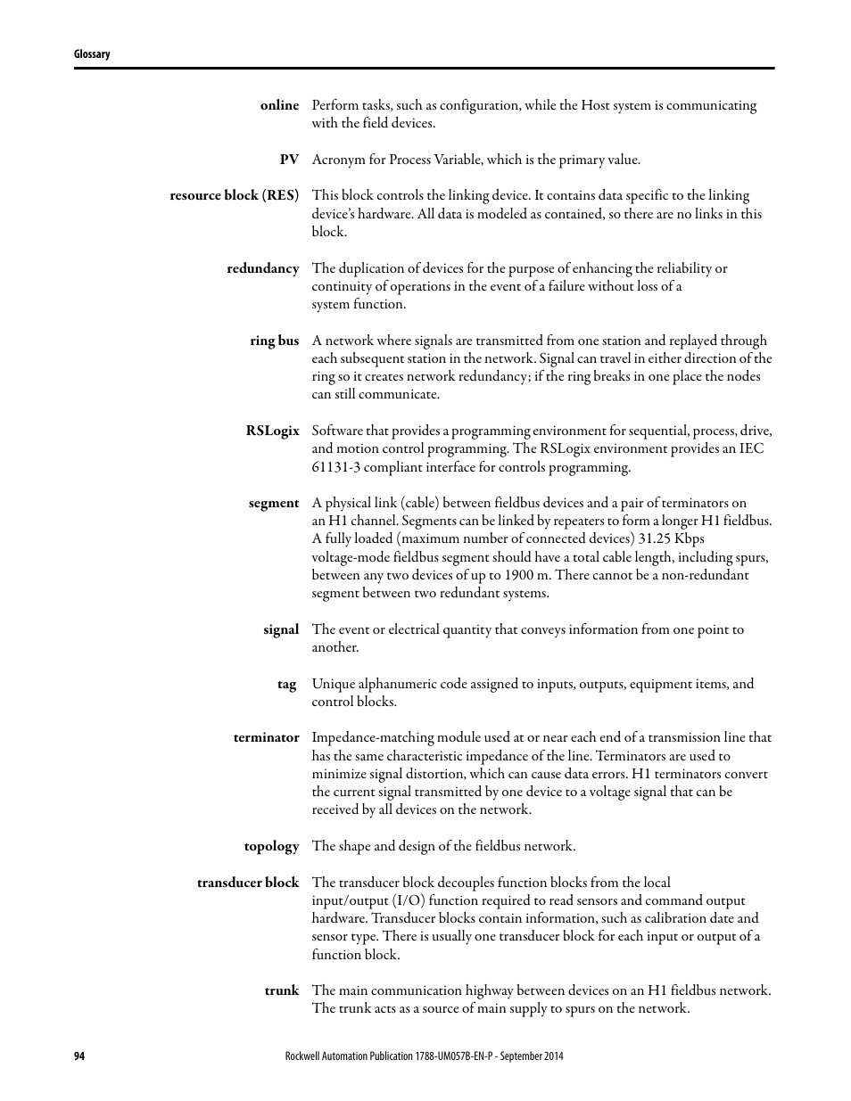 Rockwell Automation 1788-CN2FFR EtherNet/IP and ControlNet to FOUNDATION Fieldbus Linking Device User Manual | Page 96 / 104