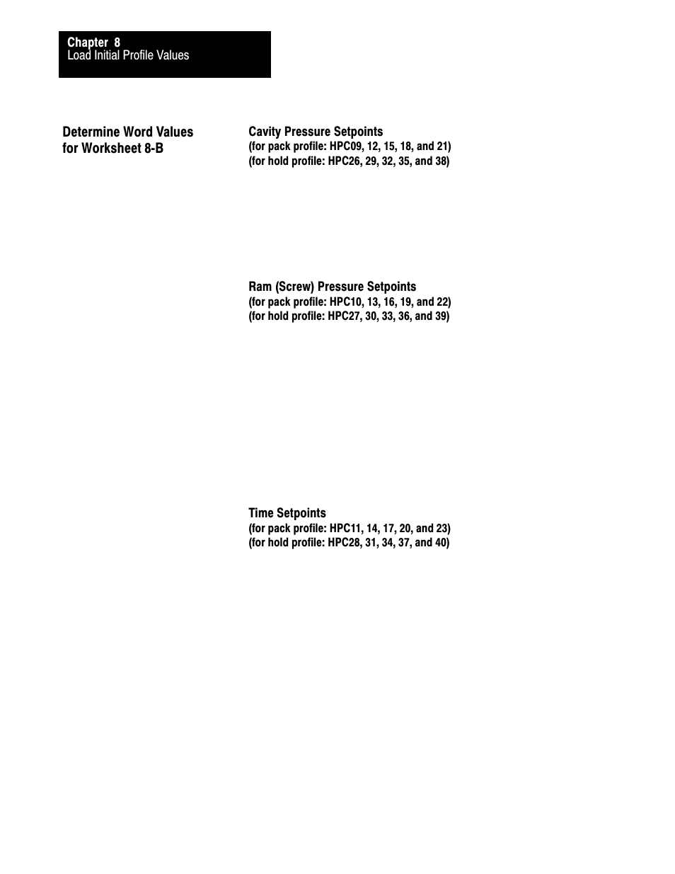 8ć14 | Rockwell Automation 1771-QDC, D17716.5.85(Passport) MNL. PLASTIC MOLDING MODULE User Manual | Page 109 / 197