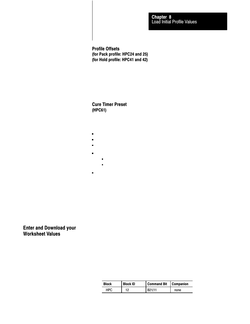 8ć15, Enter and download your worksheet values | Rockwell Automation 1771-QDC, D17716.5.85(Passport) MNL. PLASTIC MOLDING MODULE User Manual | Page 110 / 197