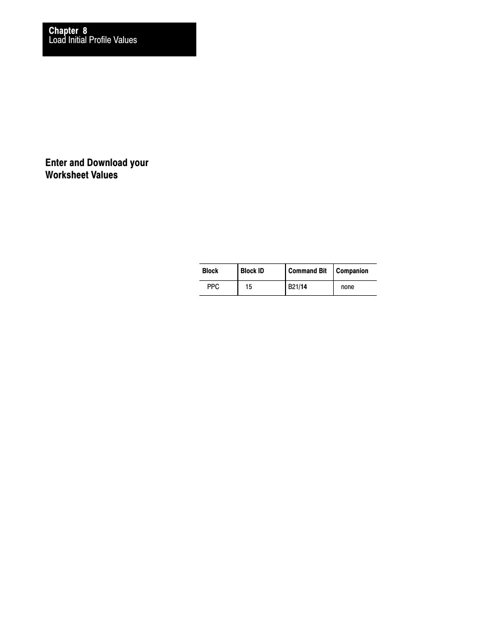 8ć22, Enter and download your worksheet values | Rockwell Automation 1771-QDC, D17716.5.85(Passport) MNL. PLASTIC MOLDING MODULE User Manual | Page 117 / 197