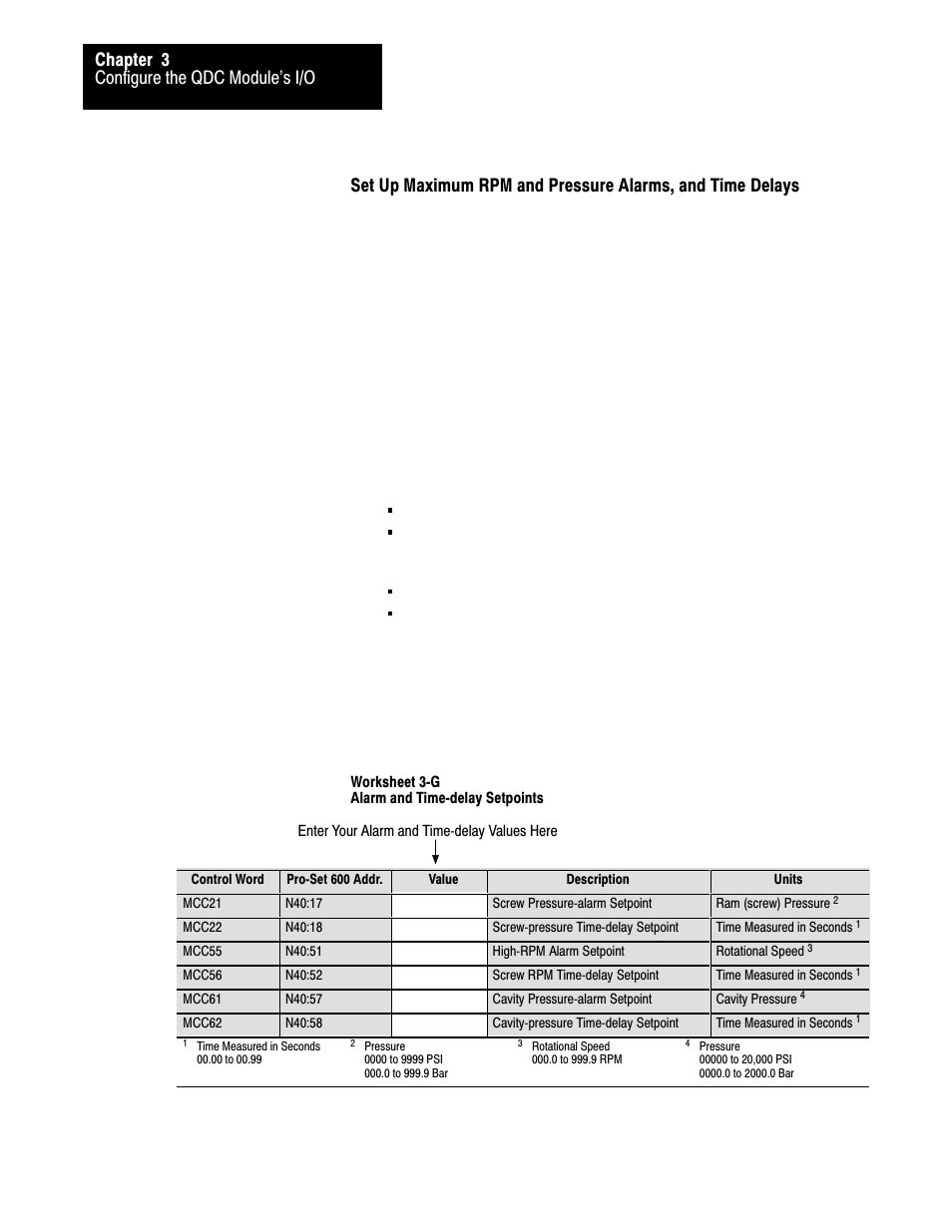 Configure the qdc module's i/o chapter 3 | Rockwell Automation 1771-QDC, D17716.5.85(Passport) MNL. PLASTIC MOLDING MODULE User Manual | Page 47 / 197