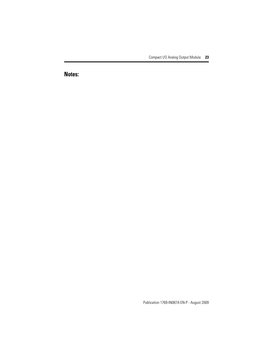 Rockwell Automation 1769-OF4 Compact I/O Analog Output Module User Manual | Page 23 / 24