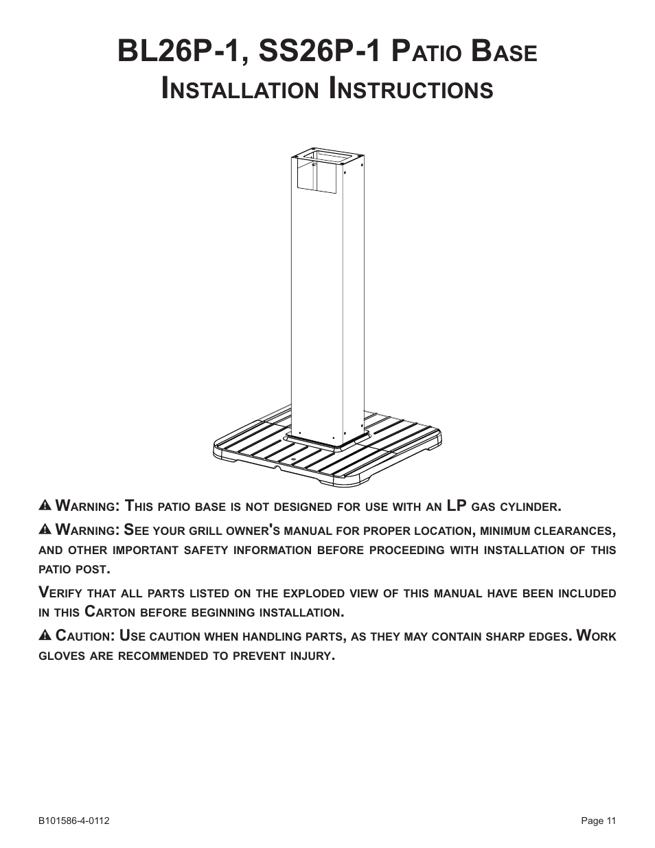 Atio, Nstallation, Nstructions | Broilmaster PCB1-2 User Manual | Page 11 / 24