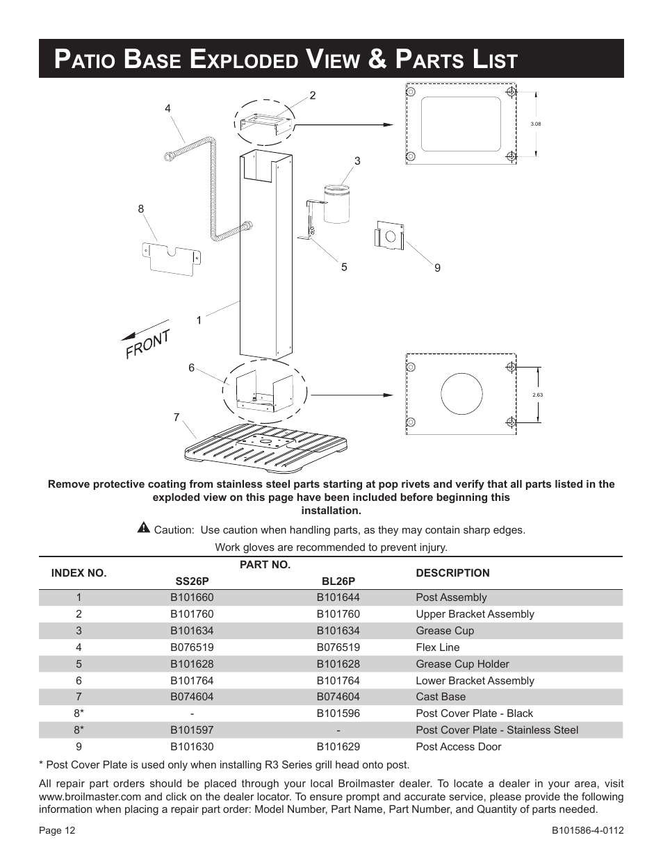 Atio, Xploded, Arts | Broilmaster PCB1-2 User Manual | Page 12 / 24