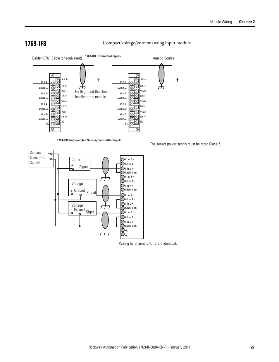 1769-if8, Compact voltage/current analog input module | Rockwell Automation 1769-XXXX Compact I/O Modules  User Manual | Page 27 / 202