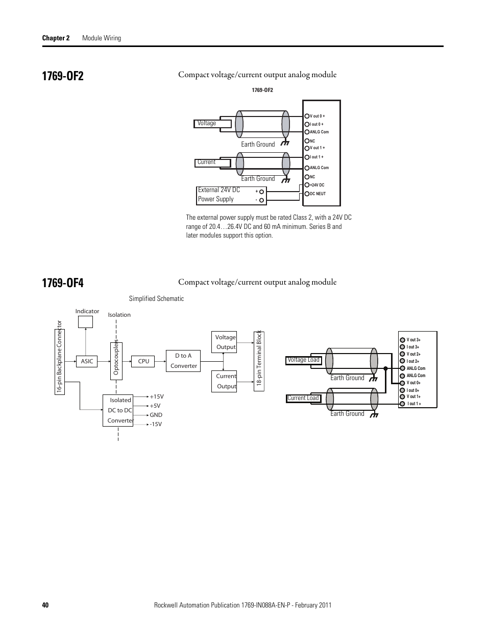 1769-of2, 1769-of4, 1769-of2 1769-of4 | Compact voltage/current output analog module | Rockwell Automation 1769-XXXX Compact I/O Modules  User Manual | Page 40 / 202