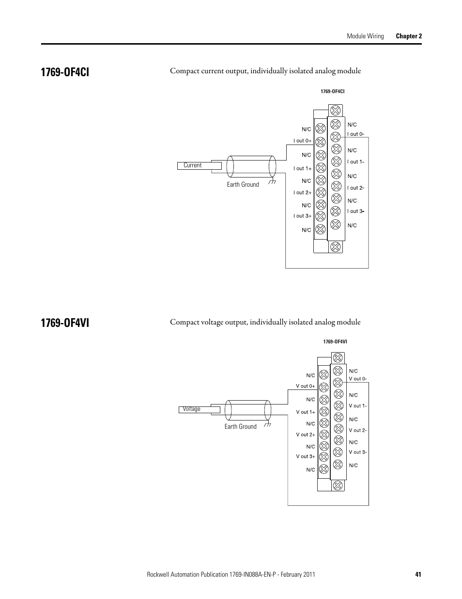 1769-of4ci, 1769-of4vi, 1769-of4ci 1769-of4vi | Rockwell Automation 1769-XXXX Compact I/O Modules  User Manual | Page 41 / 202