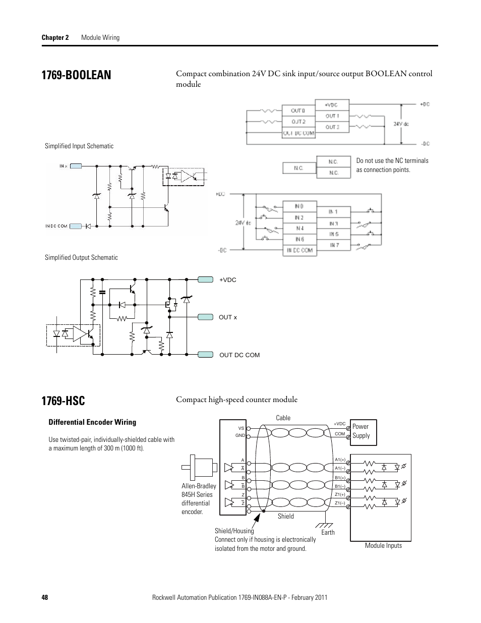 1769-boolean, 1769-hsc, 1769-boolean 1769-hsc | Compact high-speed counter module | Rockwell Automation 1769-XXXX Compact I/O Modules  User Manual | Page 48 / 202