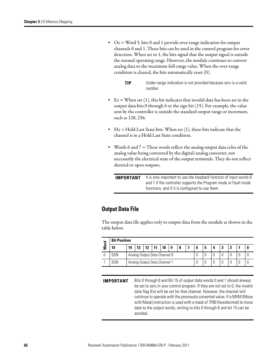 Output data file | Rockwell Automation 1769-XXXX Compact I/O Modules  User Manual | Page 62 / 202