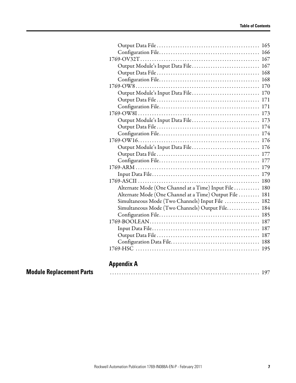 Rockwell Automation 1769-XXXX Compact I/O Modules  User Manual | Page 7 / 202
