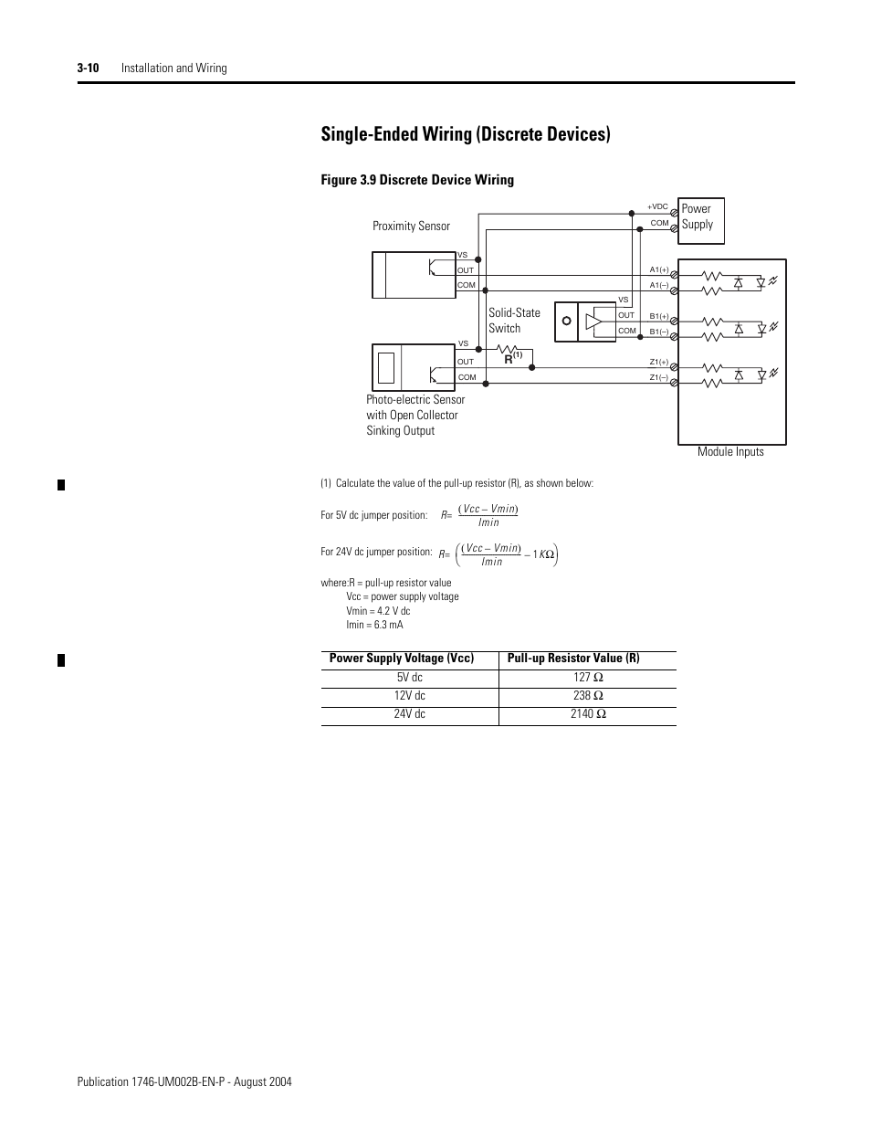 Single-ended wiring (discrete devices) -10, Single-ended wiring (discrete devices) | Rockwell Automation 1746-HSCE2 Multi-Channel High Speed Counter Module User Manual | Page 50 / 140