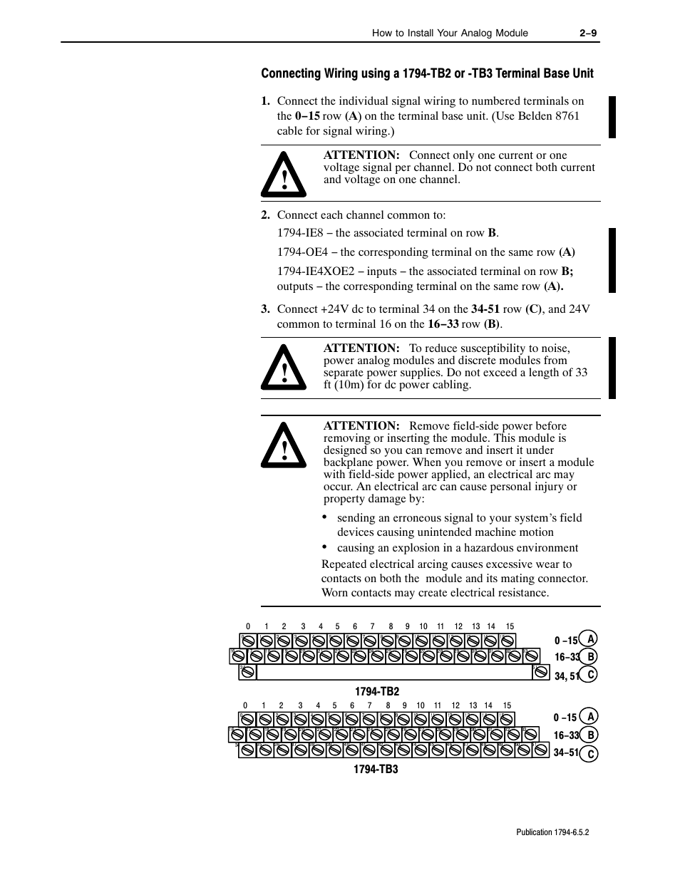 П   п, П п п, Ï +rz wr ,qvwdoo <rxu $qdorj 0rgxoh | Rockwell Automation 1794-IE4XOE2,1794-IE8,1794-OE4,D17946.5.2 FLEX I/O ANALOG MODULE User Manual | Page 22 / 73