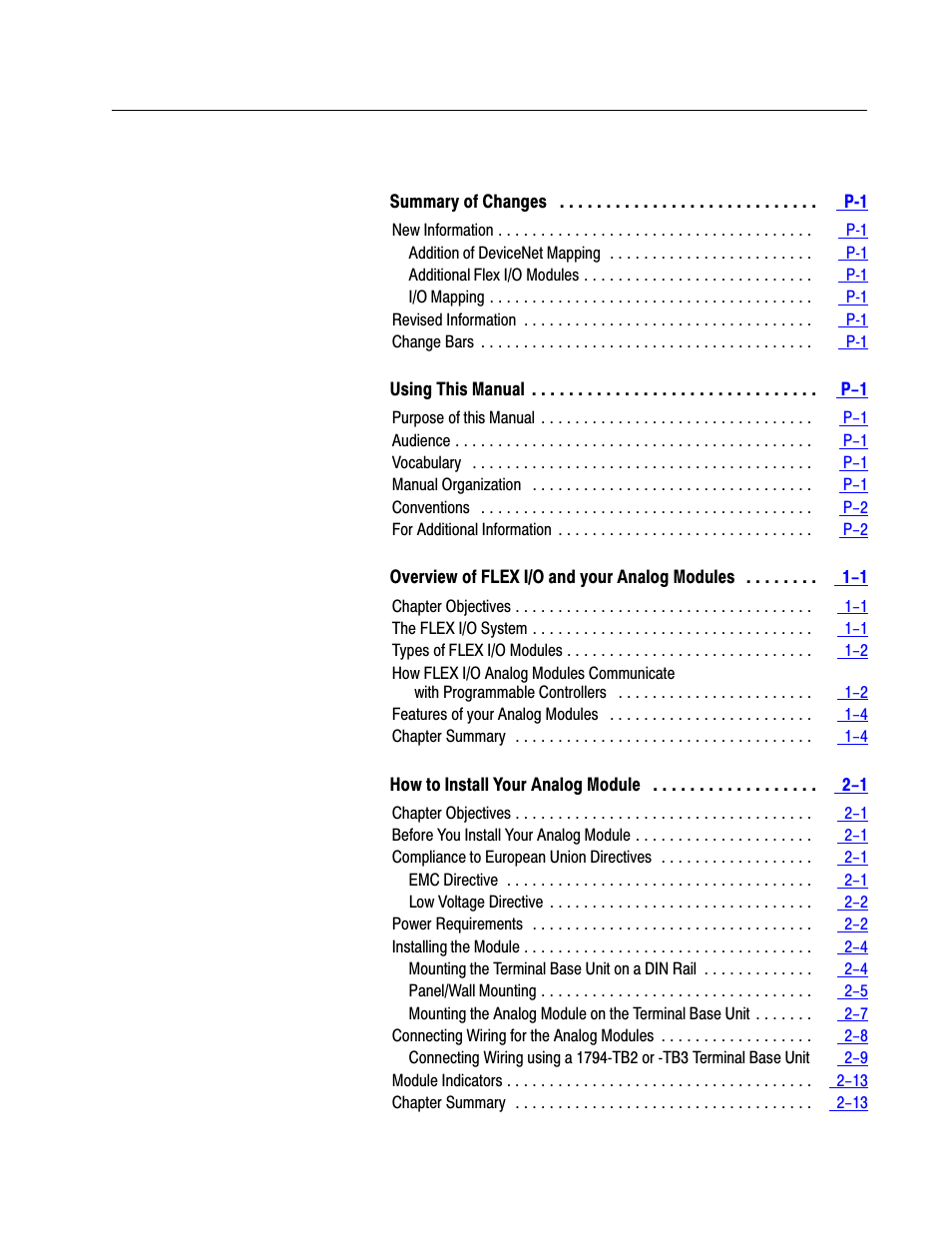 Rockwell Automation 1794-IE4XOE2,1794-IE8,1794-OE4,D17946.5.2 FLEX I/O ANALOG MODULE User Manual | Page 4 / 73