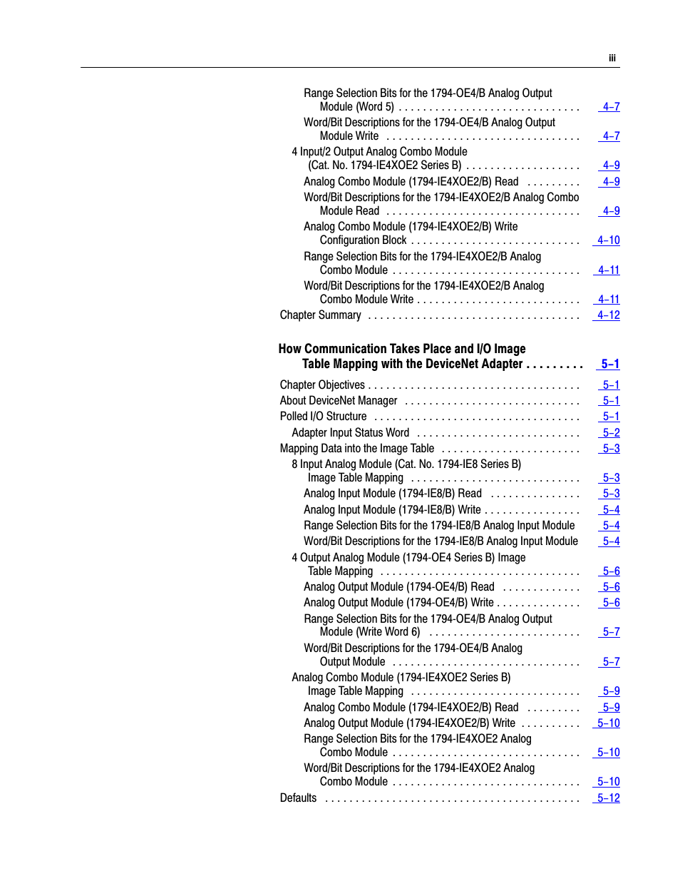 Rockwell Automation 1794-IE4XOE2,1794-IE8,1794-OE4,D17946.5.2 FLEX I/O ANALOG MODULE User Manual | Page 6 / 73