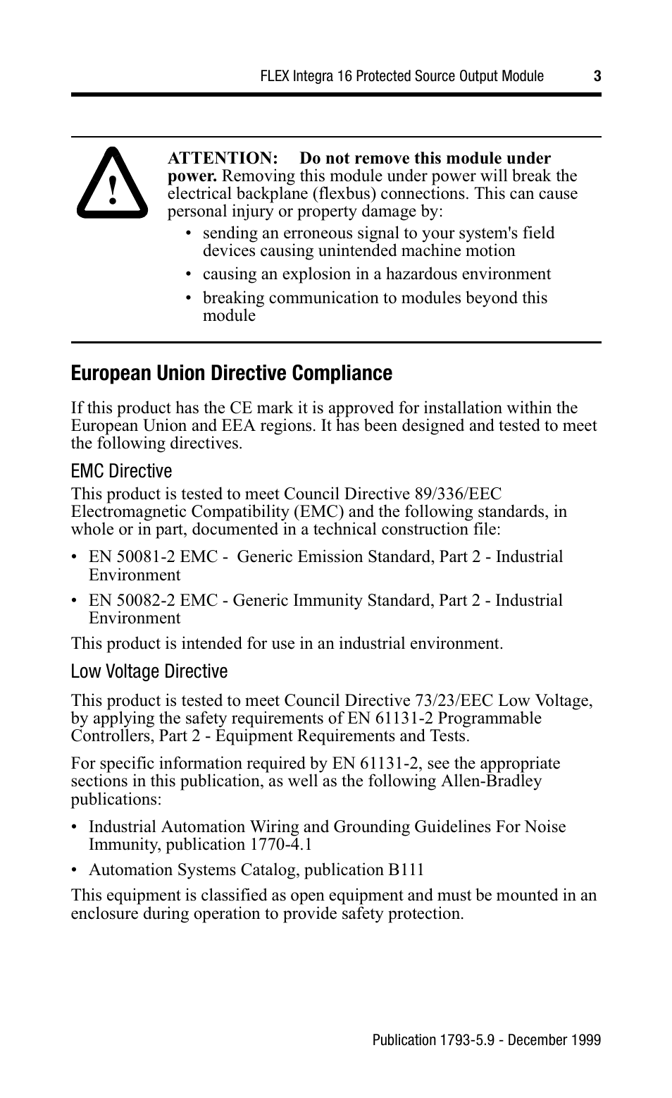 European union directive compliance | Rockwell Automation 1793-OB16 Flex Integra Output Module Install Inst User Manual | Page 3 / 8