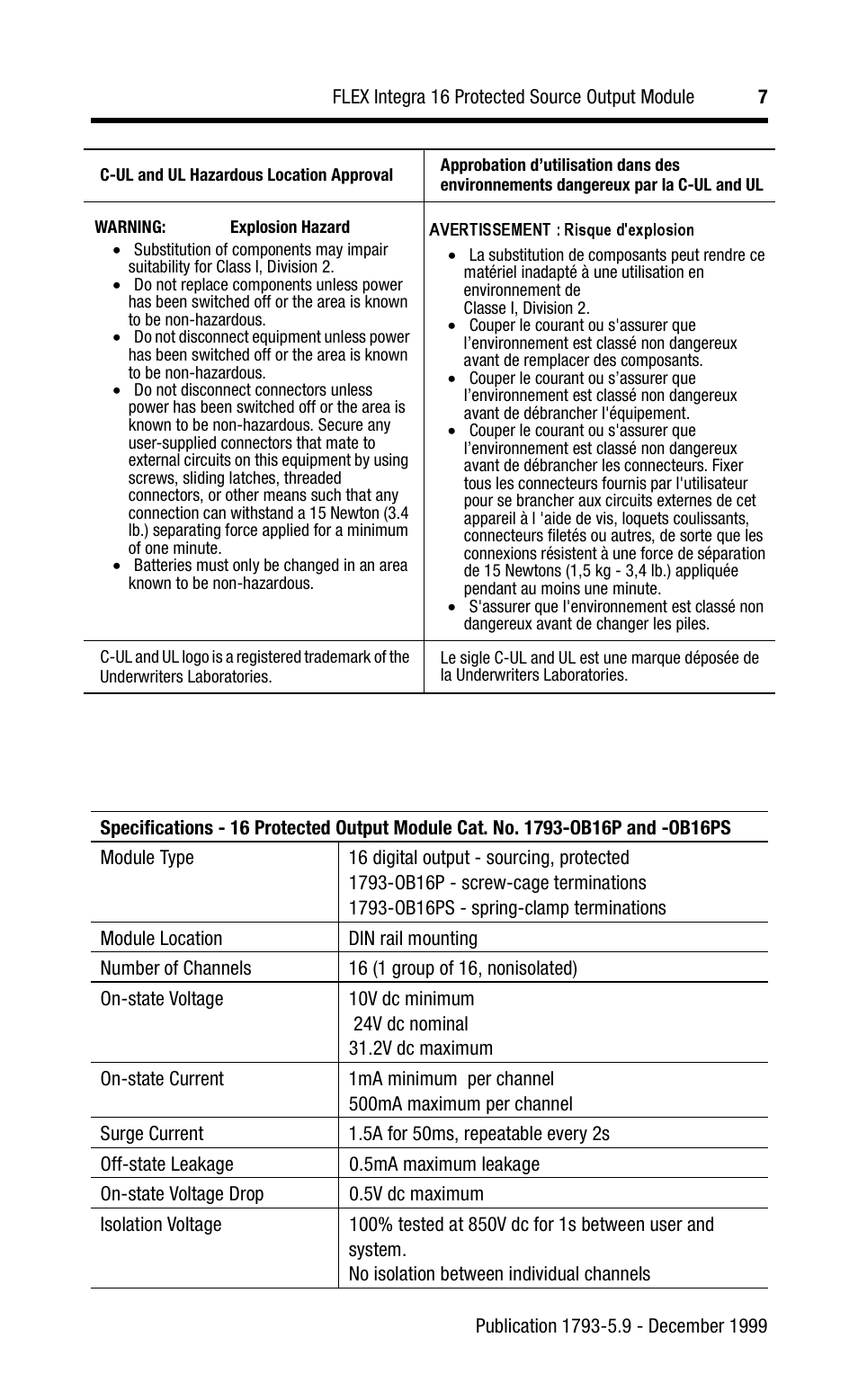 Rockwell Automation 1793-OB16 Flex Integra Output Module Install Inst User Manual | Page 7 / 8