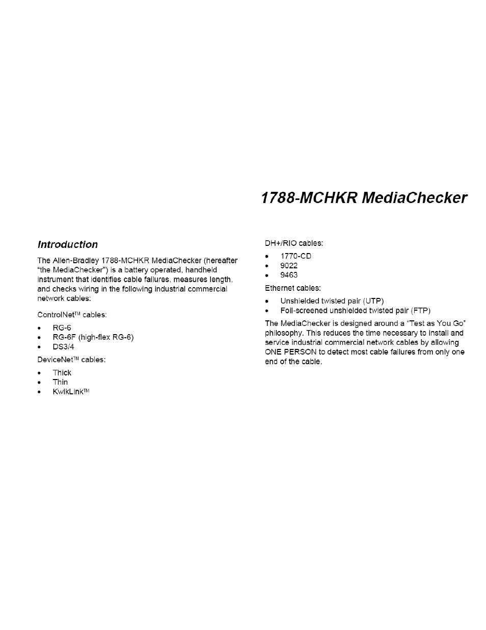 Rockwell Automation 1788 NetLinx Media Checker Users Manual User Manual | 44 pages